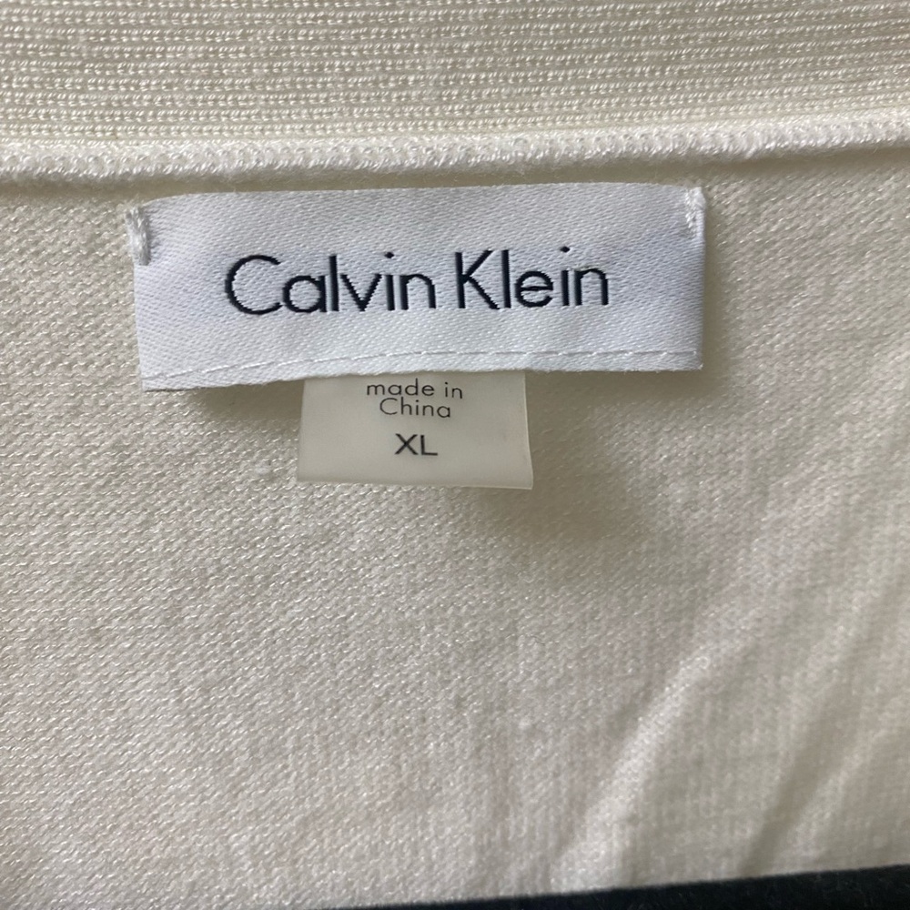 Calvin Klein Cropped White Cardigan - Picture 4 of 6